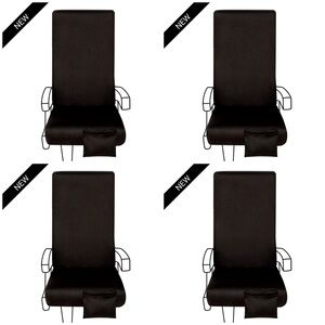 🆕 4x NiceSeats Airplane Seat Covers in Solid Black - Set of 4